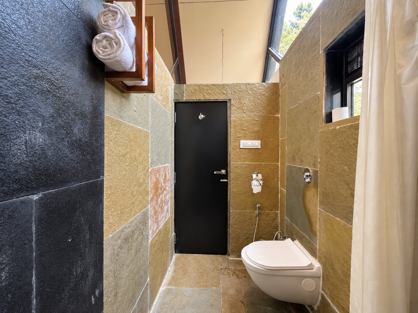 Modern Rustic Stone-Tiled Bathroom